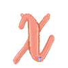 14 inch SCRIPT LETTER X - ROSE GOLD (AIR - FILL ONLY) - LA Balloons