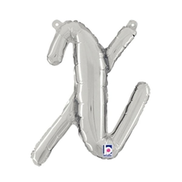 14 inch SCRIPT LETTER X - SILVER (AIR-FILL ONLY)