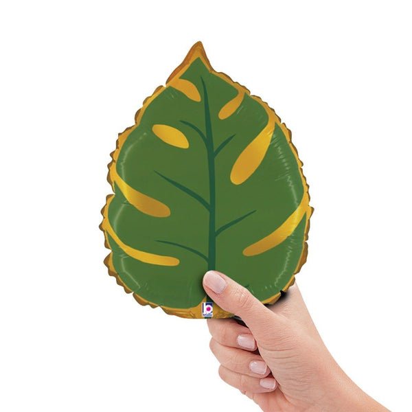 14 inch TROPICAL LEAF MINI SHAPE (AIR - FILL ONLY) - LA Balloons