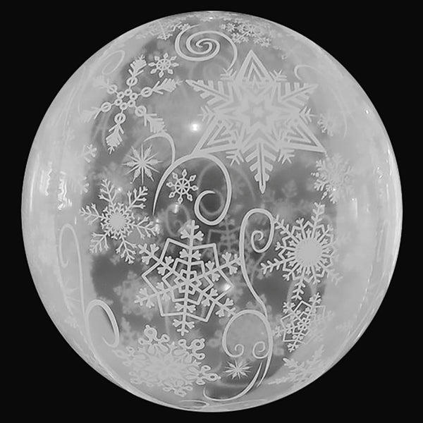 16 inch 4D SNOWFLAKE - TRANSPARENT - LA Balloons