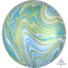 16 inch BLUE GREEN MARBLEZ ORBZ - LA Balloons