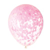 16 inch CLEAR BALLOONS WITH PINK HEART TISSUE CONFETTI (5 PK) - LA Balloons