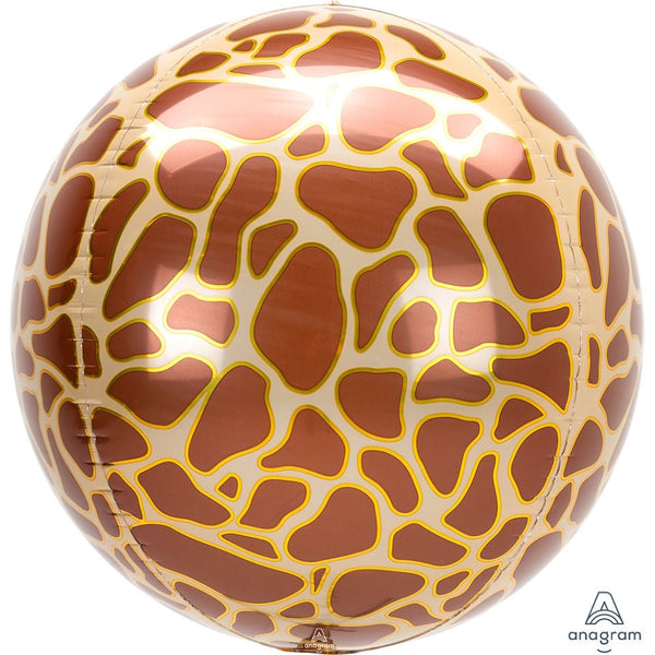 16 inch GIRAFFE PRINT ORBZ - LA Balloons