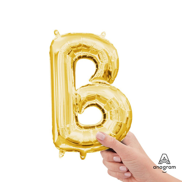 16 inch LETTER B - ANAGRAM - GOLD (AIR - FILL ONLY) - LA Balloons