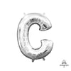16 inch LETTER C - ANAGRAM - SILVER (AIR - FILL ONLY) - LA Balloons
