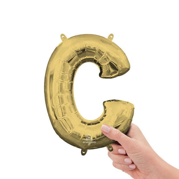 16 inch LETTER C - ANAGRAM - WHITE GOLD (AIR - FILL ONLY) - LA Balloons
