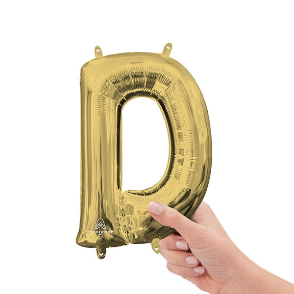 16 inch LETTER D - ANAGRAM - WHITE GOLD (AIR - FILL ONLY) - LA Balloons