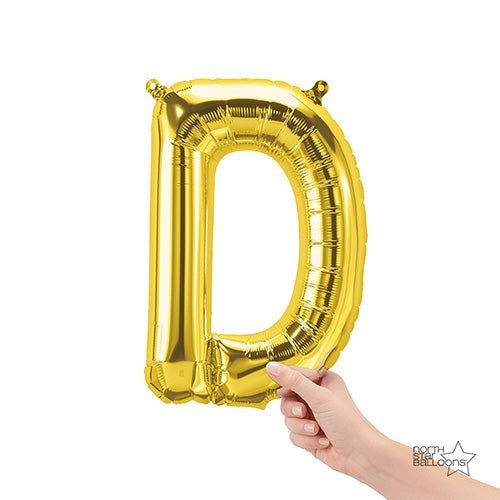 16 inch LETTER D - NORTHSTAR - GOLD (AIR-FILL ONLY)