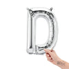 16 inch LETTER D - NORTHSTAR - SILVER (AIR - FILL ONLY) - LA Balloons
