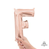 16 inch LETTER F - ANAGRAM - ROSE GOLD (AIR - FILL ONLY) - LA Balloons