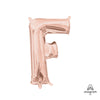 16 inch LETTER F - ANAGRAM - ROSE GOLD (AIR - FILL ONLY) - LA Balloons