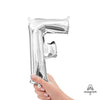 16 inch LETTER F - ANAGRAM - SILVER (AIR - FILL ONLY) - LA Balloons