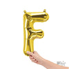 16 inch LETTER F - NORTHSTAR - GOLD (AIR - FILL ONLY) - LA Balloons