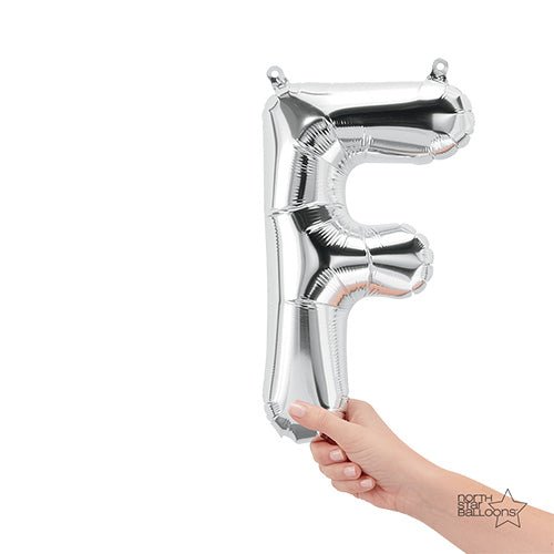 16 inch LETTER F - NORTHSTAR - SILVER (AIR - FILL ONLY) - LA Balloons