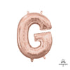 16 inch LETTER G - ANAGRAM - ROSE GOLD (AIR - FILL ONLY) - LA Balloons
