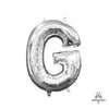 16 inch LETTER G - ANAGRAM - SILVER (AIR - FILL ONLY) - LA Balloons