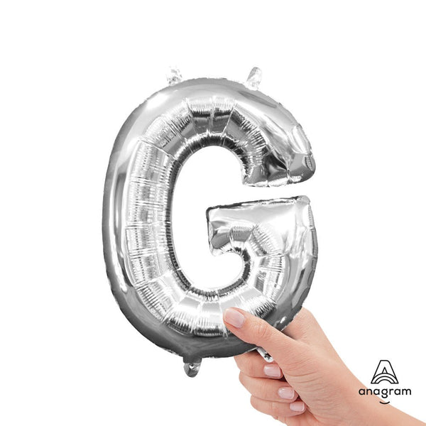 16 inch LETTER G - ANAGRAM - SILVER (AIR - FILL ONLY) - LA Balloons