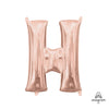 16 inch LETTER H - ANAGRAM - ROSE GOLD (AIR - FILL ONLY) - LA Balloons