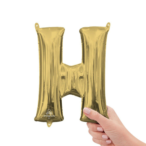 16 inch LETTER H - ANAGRAM - WHITE GOLD (AIR - FILL ONLY) - LA Balloons