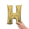 16 inch LETTER H - ANAGRAM - WHITE GOLD (AIR - FILL ONLY) - LA Balloons
