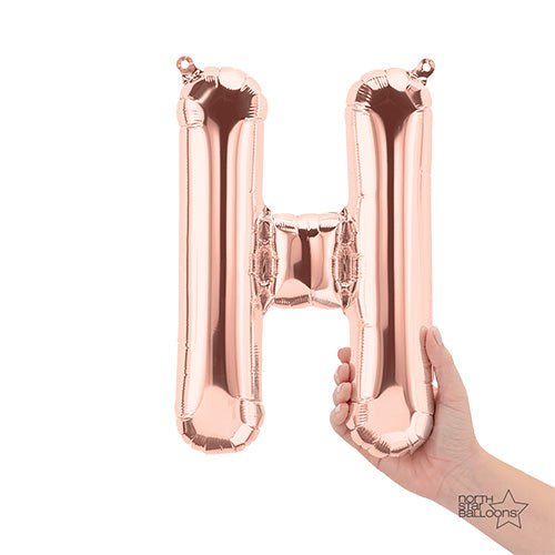 16 inch LETTER H - NORTHSTAR - ROSE GOLD (AIR-FILL ONLY)