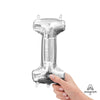 16 inch LETTER I - ANAGRAM - SILVER (AIR - FILL ONLY) - LA Balloons