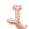 16 inch LETTER J - ANAGRAM - ROSE GOLD (AIR - FILL ONLY) - LA Balloons