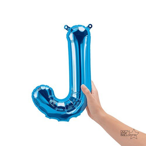 16 inch LETTER J - NORTHSTAR - BLUE (AIR - FILL ONLY) - LA Balloons