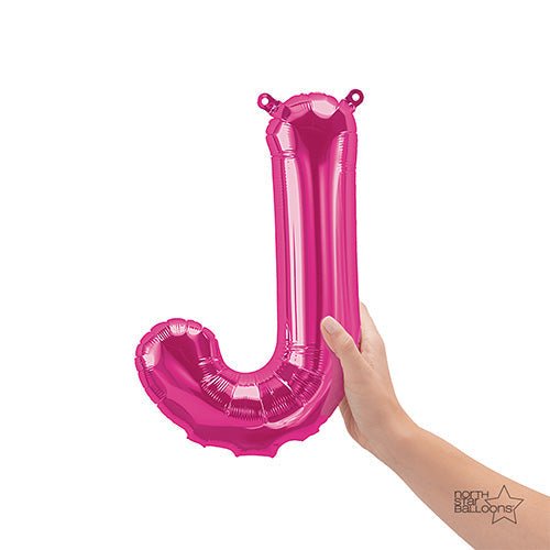 16 inch LETTER J - NORTHSTAR - MAGENTA (AIR - FILL ONLY) - LA Balloons