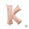 16 inch LETTER K - ANAGRAM - ROSE GOLD (AIR - FILL ONLY) - LA Balloons