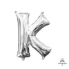 16 inch LETTER K - ANAGRAM - SILVER (AIR - FILL ONLY) - LA Balloons