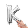 16 inch LETTER K - ANAGRAM - SILVER (AIR - FILL ONLY) - LA Balloons