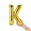16 inch LETTER K - NORTHSTAR - GOLD (AIR - FILL ONLY) - LA Balloons