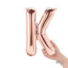 16 inch LETTER K - NORTHSTAR - ROSE GOLD (AIR - FILL ONLY) - LA Balloons