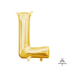 16 inch LETTER L - ANAGRAM - GOLD (AIR - FILL ONLY) - LA Balloons