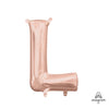 16 inch LETTER L - ANAGRAM - ROSE GOLD (AIR - FILL ONLY) - LA Balloons