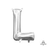 16 inch LETTER L - ANAGRAM - SILVER (AIR - FILL ONLY) - LA Balloons