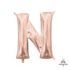 16 inch LETTER N - ANAGRAM - ROSE GOLD (AIR - FILL ONLY) - LA Balloons