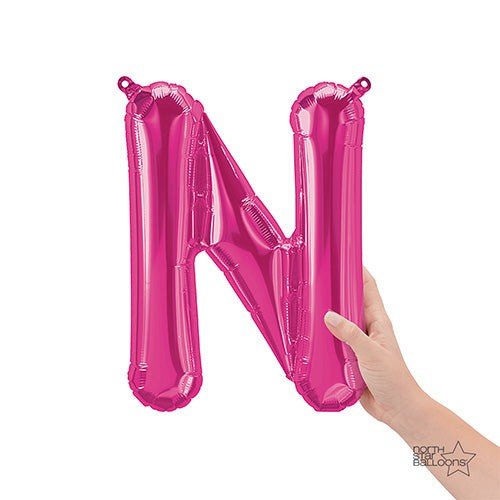 16 inch LETTER N - NORTHSTAR - MAGENTA (AIR - FILL ONLY) - LA Balloons