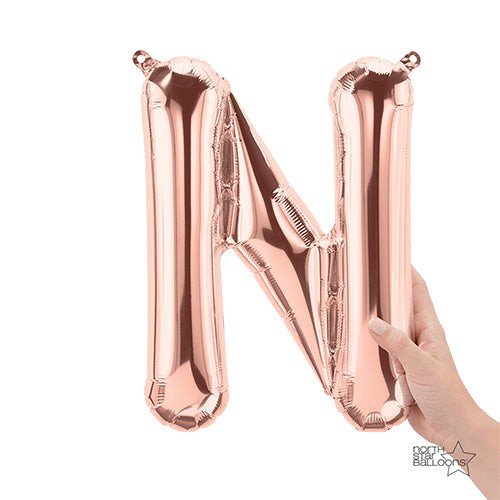 16 inch LETTER N - NORTHSTAR - ROSE GOLD (AIR-FILL ONLY)
