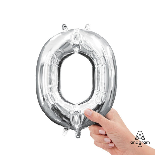 16 inch LETTER O - ANAGRAM - SILVER (AIR - FILL ONLY) - LA Balloons