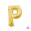 16 inch LETTER P - ANAGRAM - GOLD (AIR - FILL ONLY) - LA Balloons