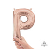 16 inch LETTER P - ANAGRAM - ROSE GOLD (AIR - FILL ONLY) - LA Balloons