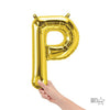 16 inch LETTER P - NORTHSTAR - GOLD (AIR - FILL ONLY) - LA Balloons