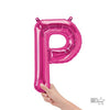 16 inch LETTER P - NORTHSTAR - MAGENTA (AIR - FILL ONLY) - LA Balloons