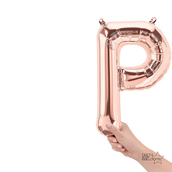 16 inch LETTER P - NORTHSTAR - ROSE GOLD (AIR - FILL ONLY) - LA Balloons
