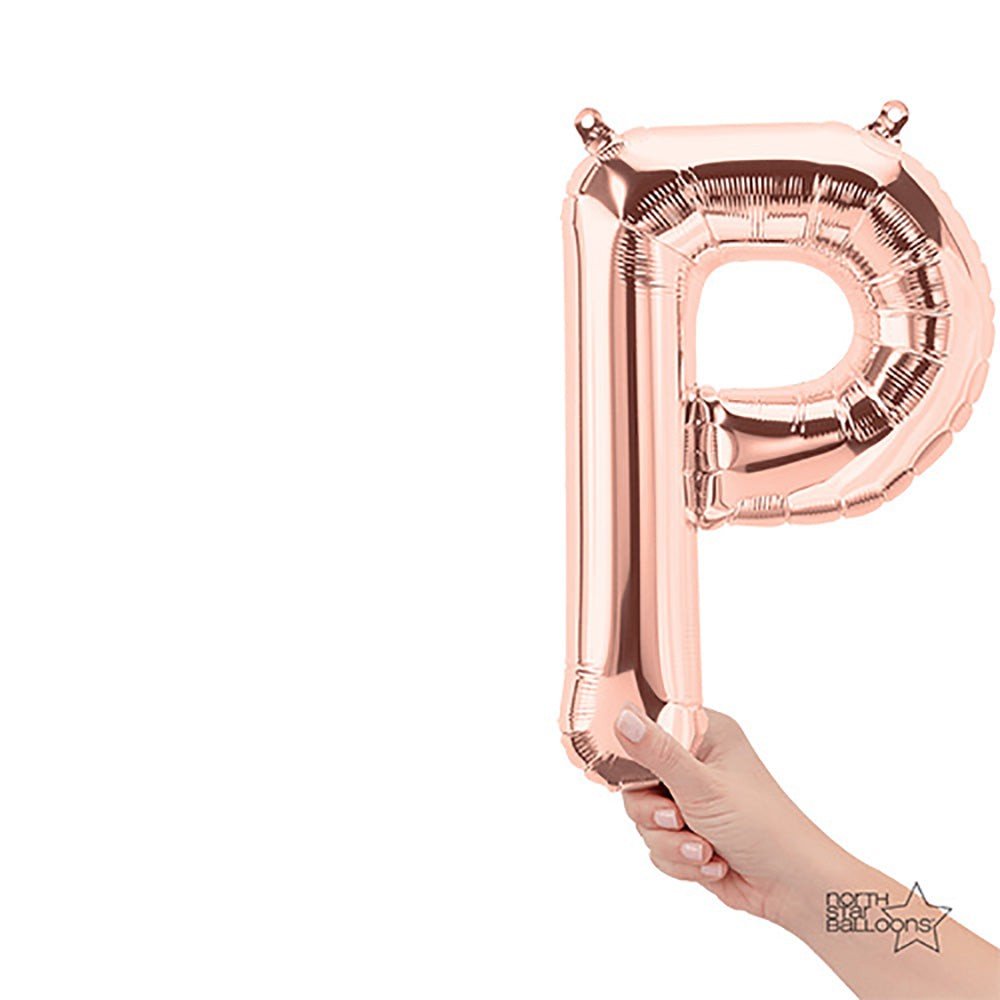 16 inch LETTER P - NORTHSTAR - ROSE GOLD (AIR-FILL ONLY)