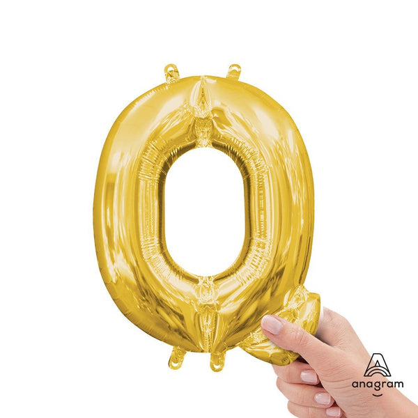 16 inch LETTER Q - ANAGRAM - GOLD (AIR - FILL ONLY) - LA Balloons