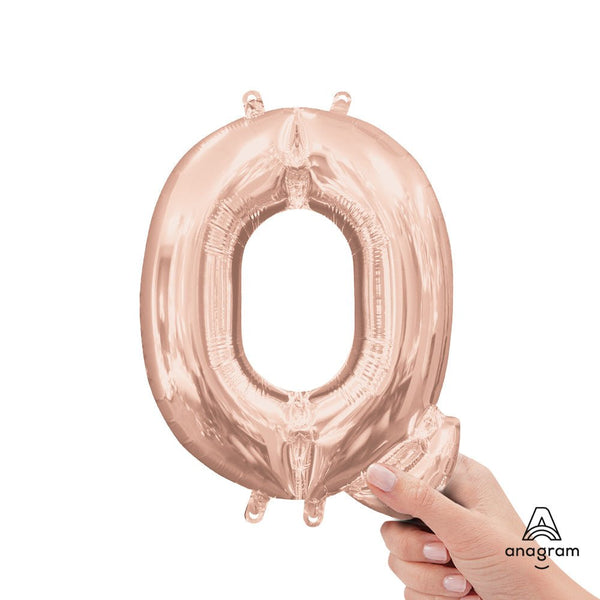 16 inch LETTER Q - ANAGRAM - ROSE GOLD (AIR - FILL ONLY) - LA Balloons