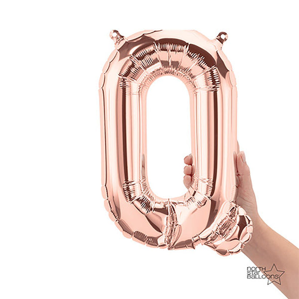16 inch LETTER Q - NORTHSTAR - ROSE GOLD (AIR - FILL ONLY) - LA Balloons